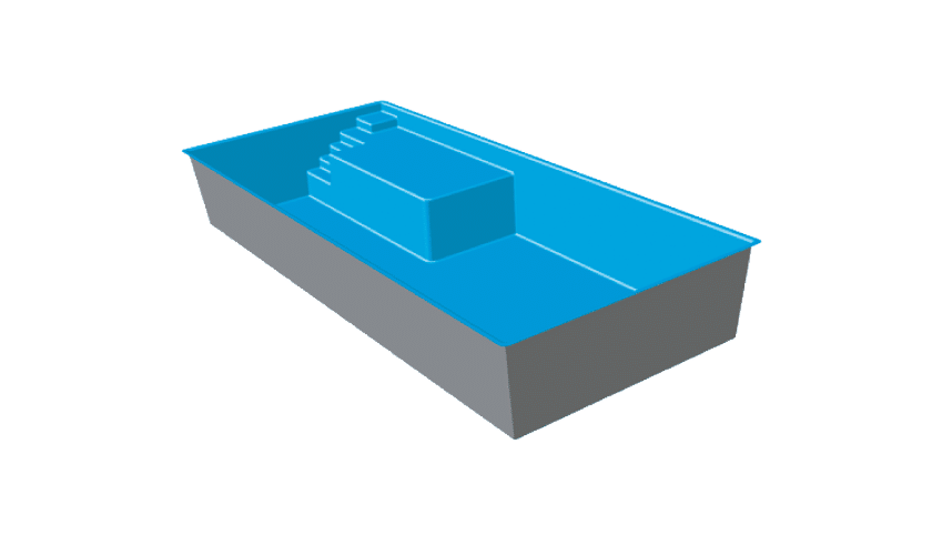piscine-coque-plage-gruissan-3d Modèle Gruissan Plage