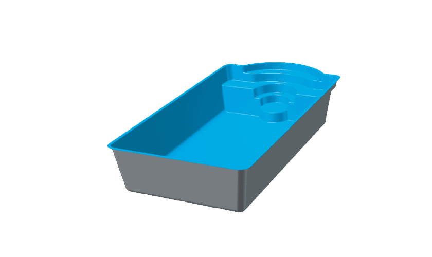 piscine-coque-porquerolle-3d Modèle Porquerolles